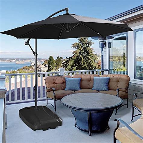 Outsunny Cantilever Umbrella Base, 165 lbs. Capacity, Portable .